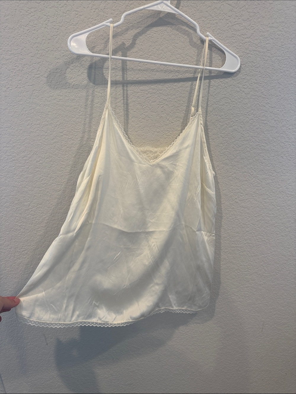 Anthropologie daily practice 100% silk lace cami